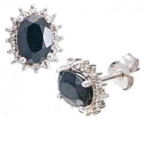 Dark Sapphire Earrings