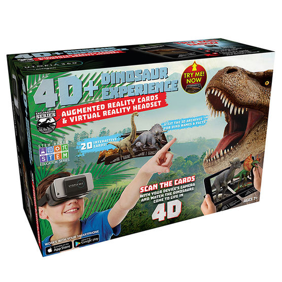 ReTrak 4D Augmented Reality Cards with VR Headset - Dinosaur - ETVRARDINO