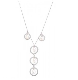 Sterling Silver Pearl Necklace 