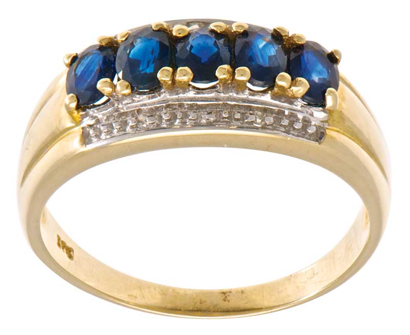 Sapphire and diamond ring