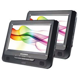 Sylvania 9inch Dual Screen Portable DVD Player - Black - SDVD9805