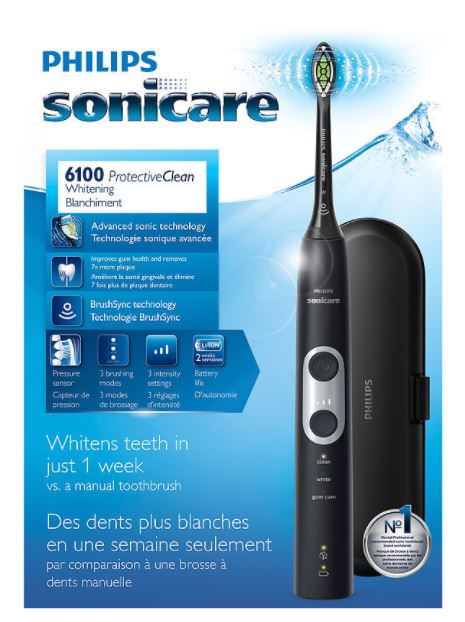 Philips Sonicare 6100 Protective Clean Electric Tooth Brush - Black